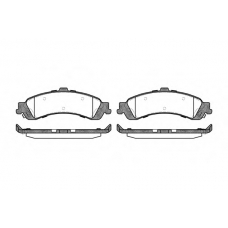 0809.02 REMSA Комплект тормозных колодок, дисковый тормоз