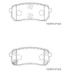 KD9758 ASIMCO Комплект тормозных колодок, дисковый тормоз