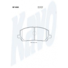 BP-9095 KAVO PARTS Комплект тормозных колодок, дисковый тормоз