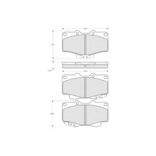 PF1381 PROCODIS FRANCE Комплект тормозных колодок, дисковый тормоз