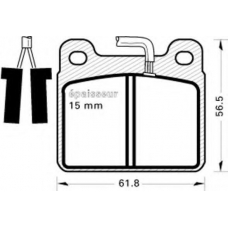 188 MGA Комплект тормозных колодок, дисковый тормоз