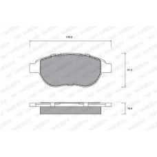 151-1277 WEEN Комплект тормозных колодок, дисковый тормоз