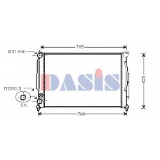 480007N AKS DASIS Радиатор, охлаждение двигателя