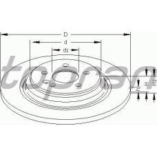 401 402 TOPRAN Тормозной диск