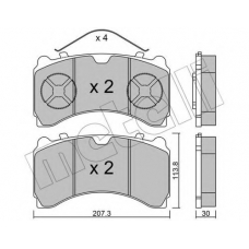 22-0935-0 METELLI Комплект тормозных колодок, дисковый тормоз