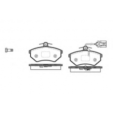 P0343.62 WOKING Комплект тормозных колодок, дисковый тормоз