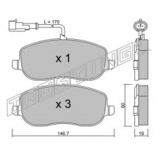 546.1 TRUSTING Комплект тормозных колодок, дисковый тормоз
