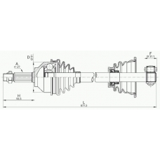 DRS6191.00 OPEN PARTS Приводной вал