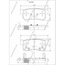 D361O03 NPS Комплект тормозных колодок, дисковый тормоз