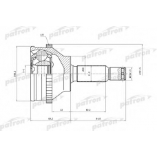 PCV2066 PATRON Шарнирный комплект, приводной вал
