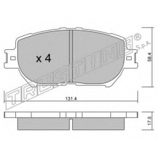 767.0 TRUSTING Комплект тормозных колодок, дисковый тормоз