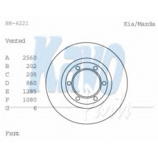 BR-4221 KAVO PARTS Тормозной диск