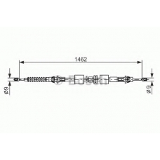 1 987 477 836 BOSCH Трос, стояночная тормозная система