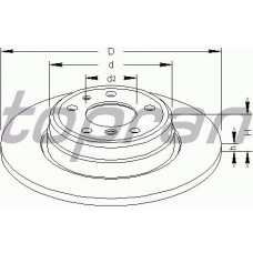 500 566 TOPRAN Тормозной диск