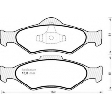 547 MGA Комплект тормозных колодок, дисковый тормоз