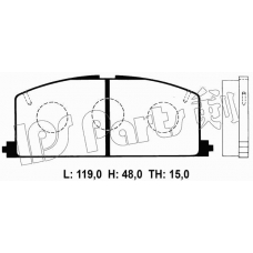 IBD-1235 IPS Parts Комплект тормозных колодок, дисковый тормоз