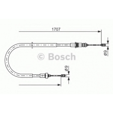 1 987 477 587 BOSCH Трос, стояночная тормозная система