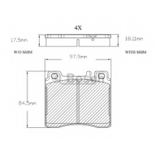 F 03A 150 008 BOSCH Комплект тормозных колодок, дисковый тормоз