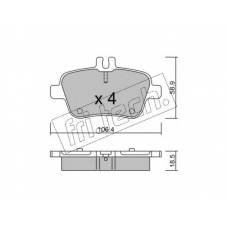 982.0 fri.tech. Комплект тормозных колодок, дисковый тормоз