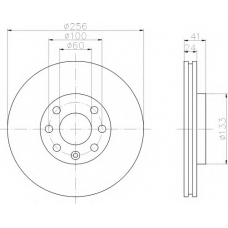 8DD 355 106-041 HELLA Тормозной диск