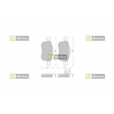 BD S371 STARLINE Комплект тормозных колодок, дисковый тормоз