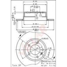 628.1458 VILLAR Тормозной диск