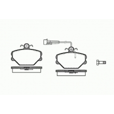 0264 02 KAWE Комплект тормозных колодок, дисковый тормоз