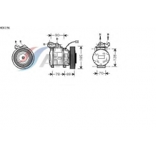 HDK196 GERI Компрессор, кондиционер