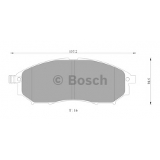 0 986 AB3 098 BOSCH Комплект тормозных колодок, дисковый тормоз