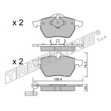 188.2 TRUSTING Комплект тормозных колодок, дисковый тормоз