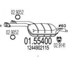 01.55400 MTS Средний глушитель выхлопных газов