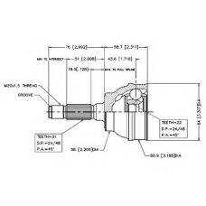 18245 Vema Шарнирный комплект, приводной вал