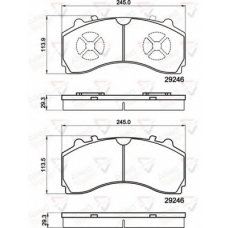 ACV080HD COMLINE Комплект тормозных колодок, дисковый тормоз