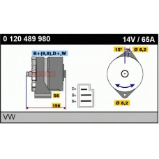 0 120 489 980 BOSCH Генератор