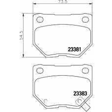 8DB 355 011-601 HELLA PAGID Комплект тормозных колодок, дисковый тормоз