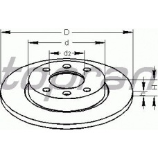 721 182 TOPRAN Тормозной диск