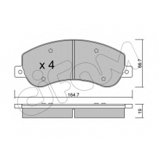 822-680-1 CIFAM Комплект тормозных колодок, дисковый тормоз
