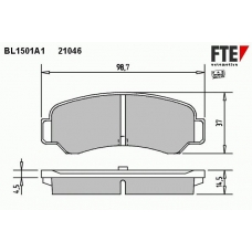 BL1501A1 FTE Комплект тормозных колодок, дисковый тормоз