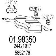 01.98350 MTS Глушитель выхлопных газов конечный