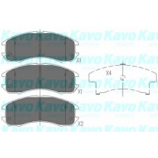 KBP-4525 KAVO PARTS Комплект тормозных колодок, дисковый тормоз