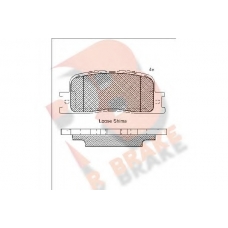 RB1706 R BRAKE Комплект тормозных колодок, дисковый тормоз