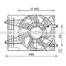 HY7540 AVA Вентилятор, охлаждение двигателя