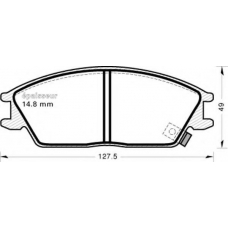 437 MGA Комплект тормозных колодок, дисковый тормоз