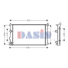 180053N AKS DASIS Радиатор, охлаждение двигателя