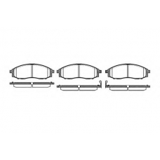 P6483.02 WOKING Комплект тормозных колодок, дисковый тормоз