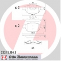 23245.180.2 ZIMMERMANN Комплект тормозных колодок, дисковый тормоз