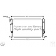 T550-55 ASHUKI Радиатор, охлаждение двигателя