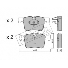 977.0 fri.tech. Комплект тормозных колодок, дисковый тормоз