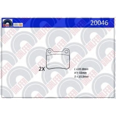 20046 GALFER Комплект тормозных колодок, дисковый тормоз