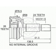 OJ-0249 InterParts Шарнирный комплект, приводной вал